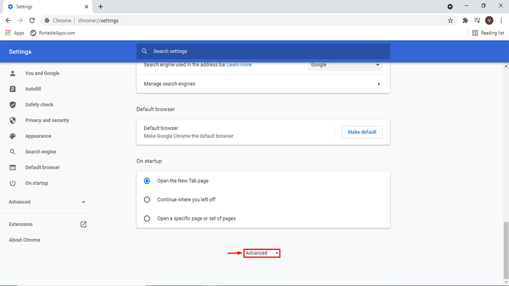 Change Google Chrome Default Download Folder Location in Windows 10