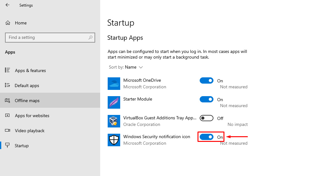 How to Hide or Show Windows Security  Notification Icon using Startup Settings