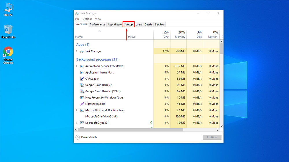 How to Hide or Show Windows Security Notification Icon using Task Manager