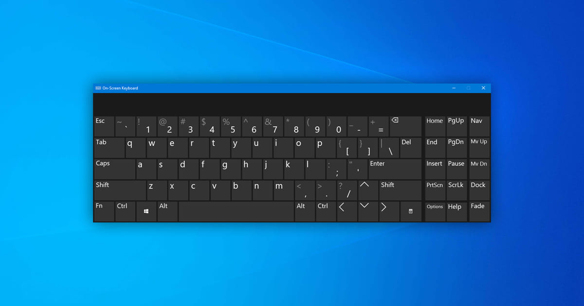 How to Turn On On-Screen Keyboard in Windows 10