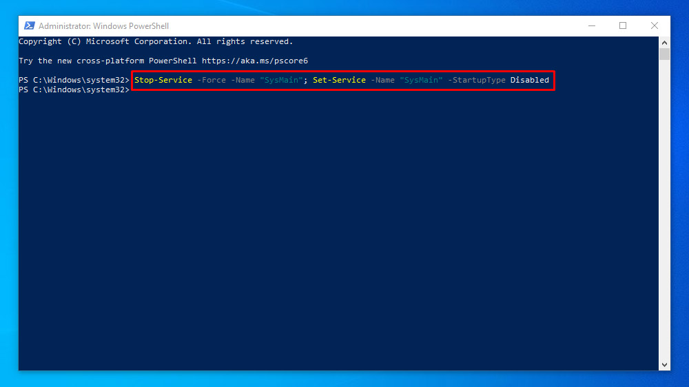 Steps to Enable or Disable SuperFetch using PowerShell