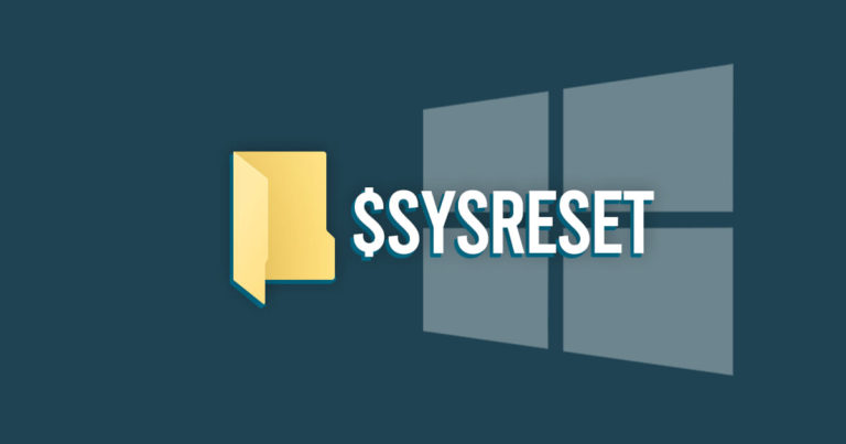 What Is SysReset Folder In Windows 10 Is It Safe To Delete