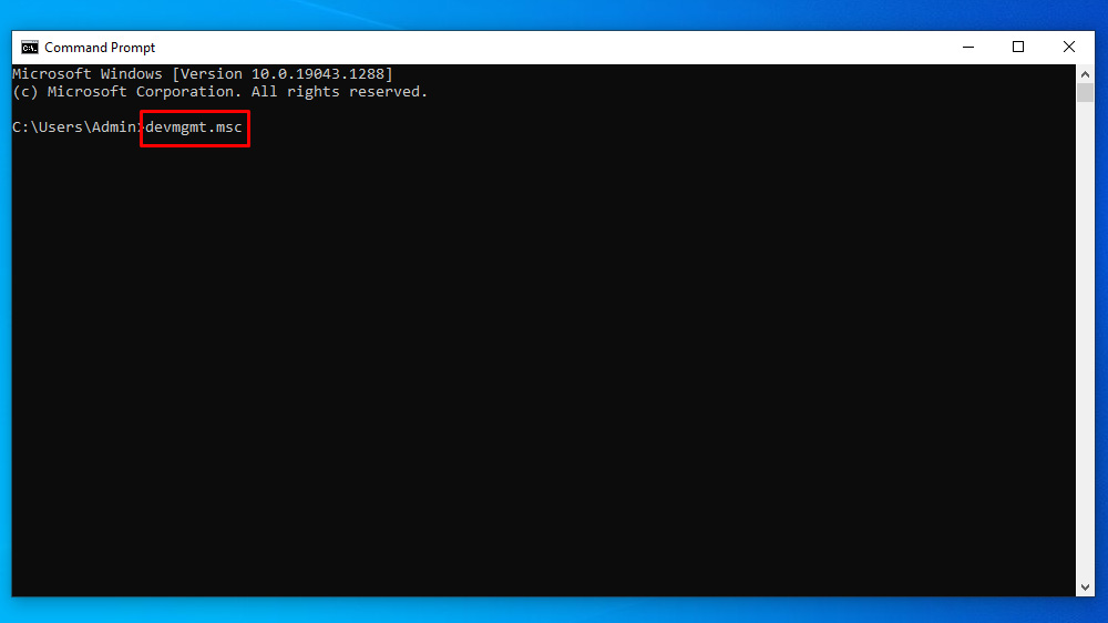 Steps to Access Device Manager using Command Prompt
