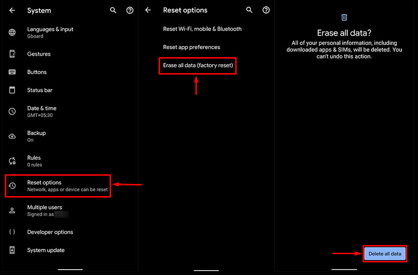 Steps to Factory Reset or Hard Reset Android devices