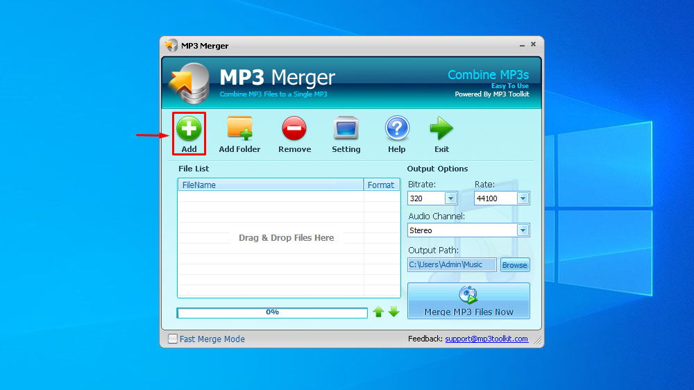 Steps to Merge Multiple MP3 files using MP3 Toolkit
