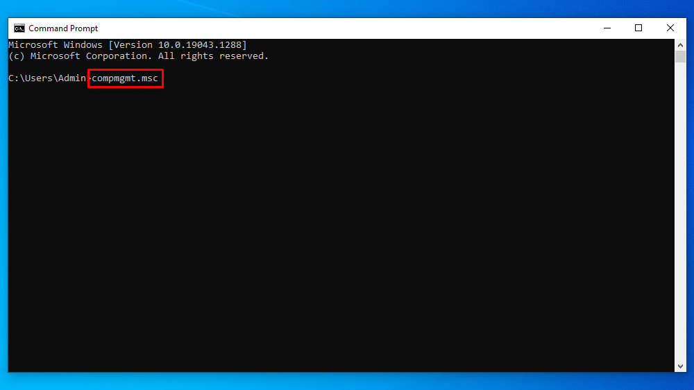 Steps to Open Computer Management using Command Prompt