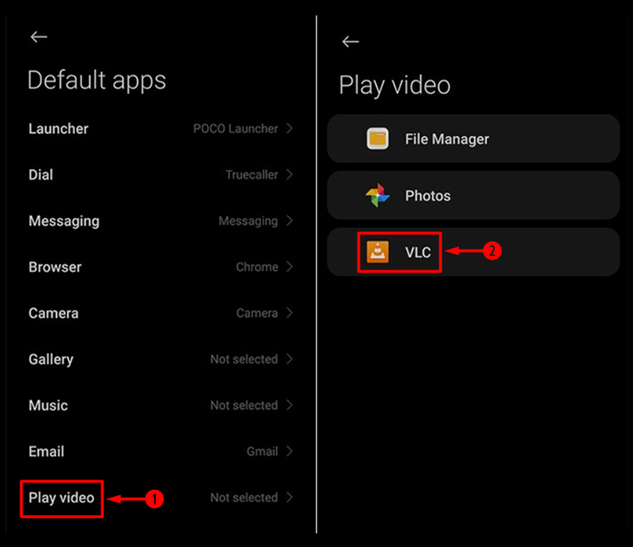 Steps to Change Default Video Player From Setting
