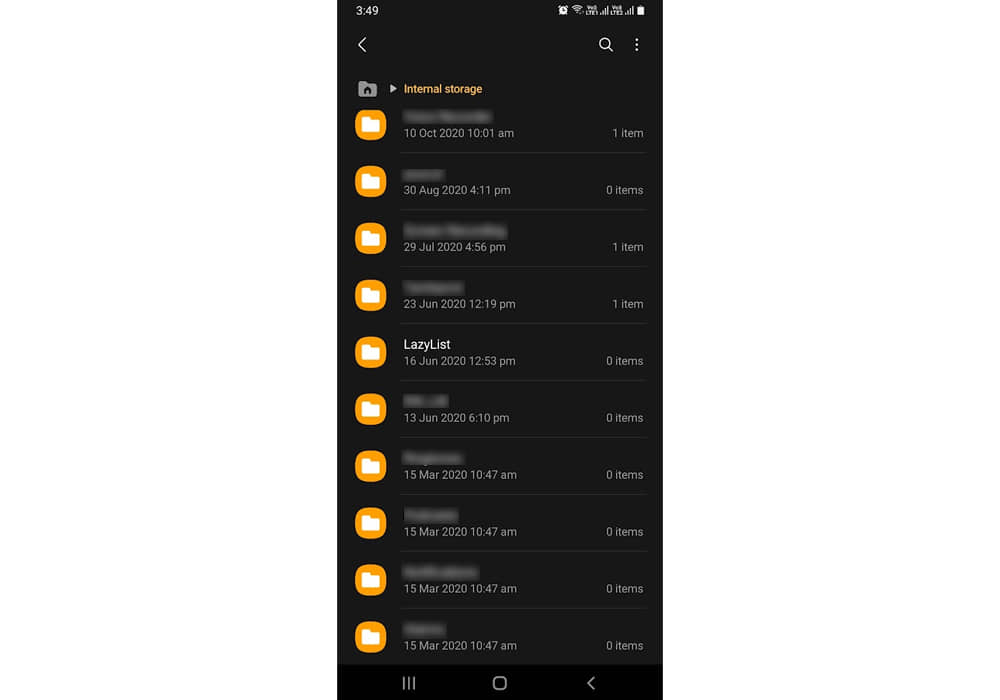 Example of LazyList Folder in Android